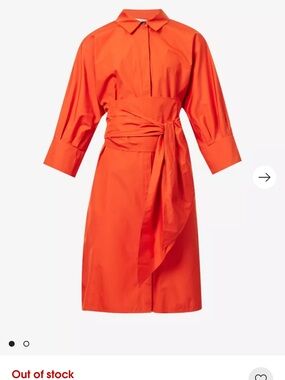 MaxMara Tabata Tie-Waist Midi Shirt Dress
